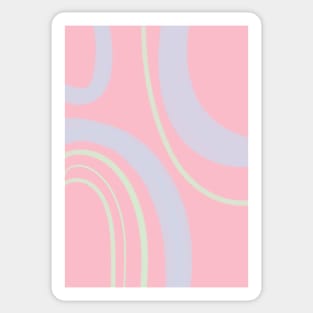 Pink and purple abstract painting Sticker